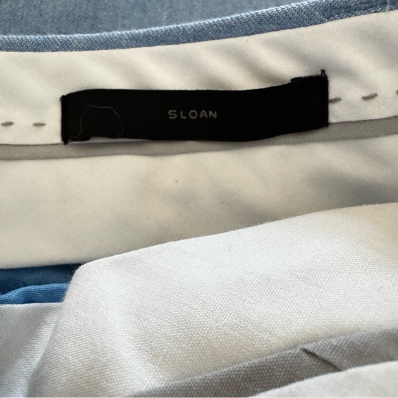 Banana Republic Sky Blue Sloan Classic Preppy Pant Zipper Pockets Size 4L - Picture 6 of 8